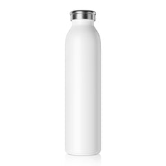 Nyeems Slim Water Bottle - 20oz, 0.60L, Double-Wall Stainless Steel Frame, Fashionable Lid, Vacuum Insulation, Stylish Matte Finish