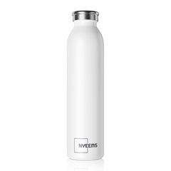 Nyeems Slim Water Bottle - 20oz, 0.60L, Double-Wall Stainless Steel Frame, Fashionable Lid, Vacuum Insulation, Stylish Matte Finish