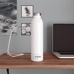 Nyeems Slim Water Bottle - 20oz, 0.60L, Double-Wall Stainless Steel Frame, Fashionable Lid, Vacuum Insulation, Stylish Matte Finish