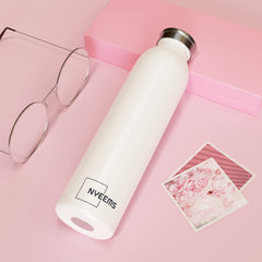 Nyeems Slim Water Bottle - 20oz, 0.60L, Double-Wall Stainless Steel Frame, Fashionable Lid, Vacuum Insulation, Stylish Matte Finish